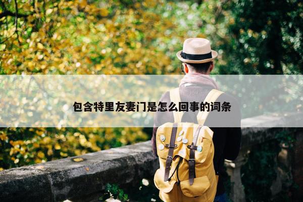 包含特里友妻门是怎么回事的词条