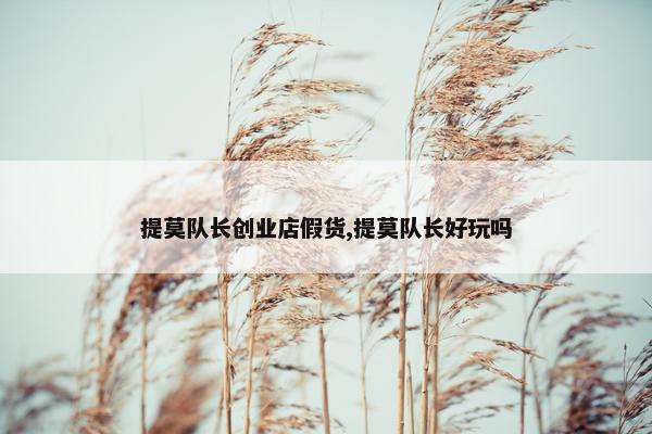 提莫队长创业店假货,提莫队长好玩吗