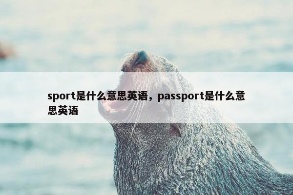 sport是什么意思英语，passport是什么意思英语