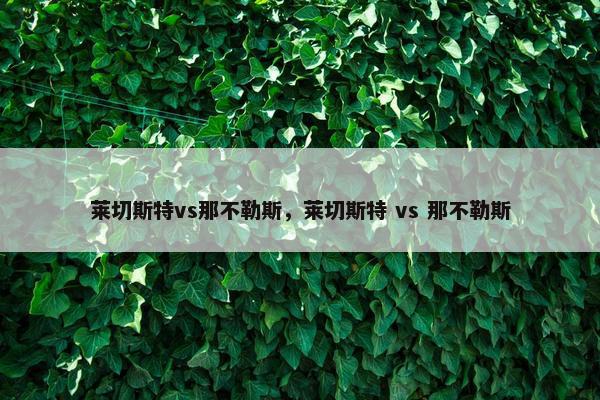 莱切斯特vs那不勒斯，莱切斯特 vs 那不勒斯