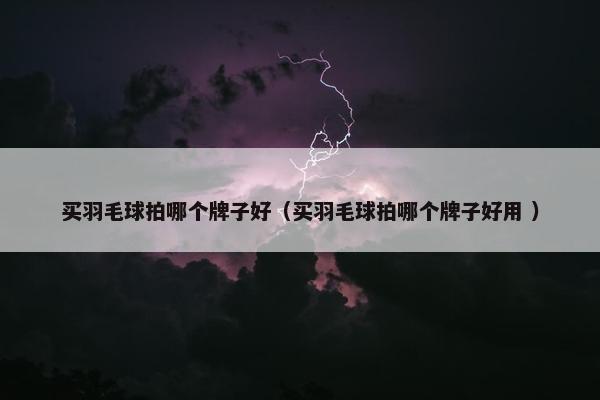 买羽毛球拍哪个牌子好（买羽毛球拍哪个牌子好用 ）