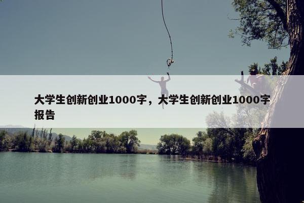 大学生创新创业1000字，大学生创新创业1000字报告