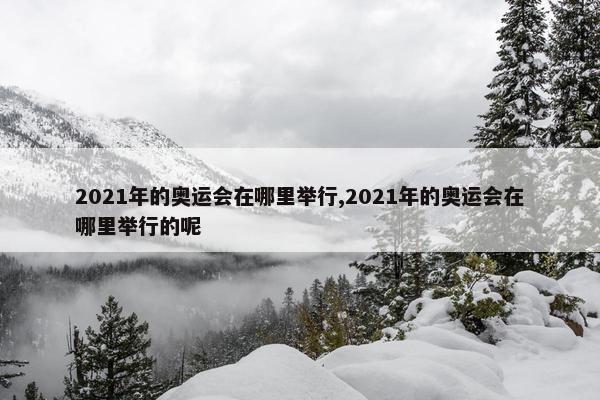 2021年的奥运会在哪里举行,2021年的奥运会在哪里举行的呢