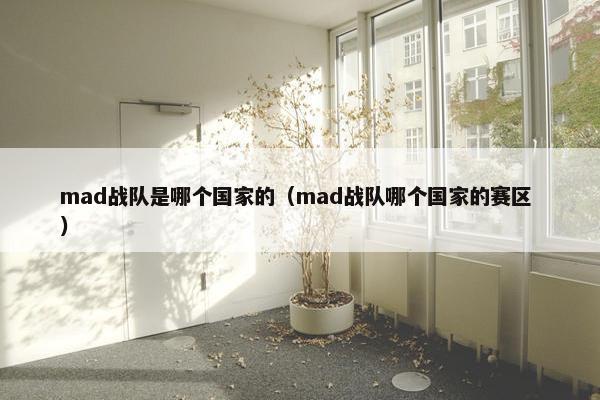 mad战队是哪个国家的（mad战队哪个国家的赛区 ）