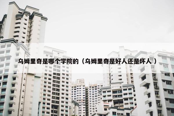 乌姆里奇是哪个学院的（乌姆里奇是好人还是坏人 ）