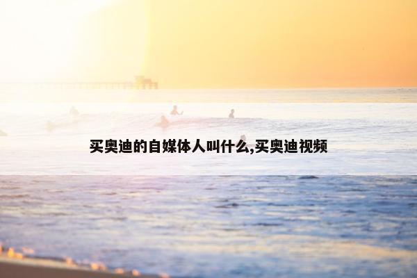 买奥迪的自媒体人叫什么,买奥迪视频