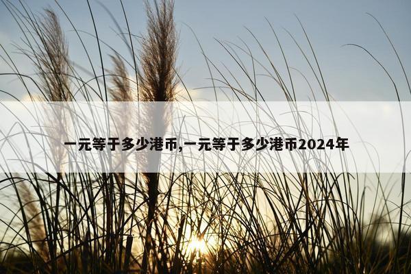 一元等于多少港币,一元等于多少港币2024年