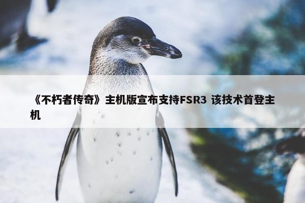 《不朽者传奇》主机版宣布支持FSR3 该技术首登主机