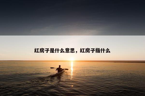 红房子是什么意思，红房子指什么