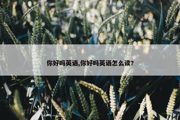 你好吗英语,你好吗英语怎么读?