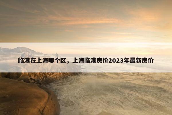 临港在上海哪个区，上海临港房价2023年最新房价