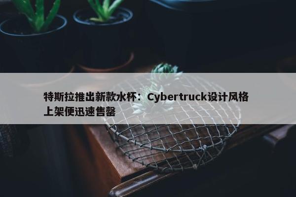 特斯拉推出新款水杯：Cybertruck设计风格 上架便迅速售罄