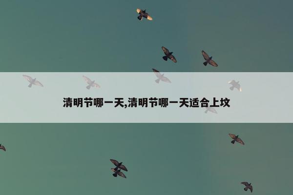 清明节哪一天,清明节哪一天适合上坟