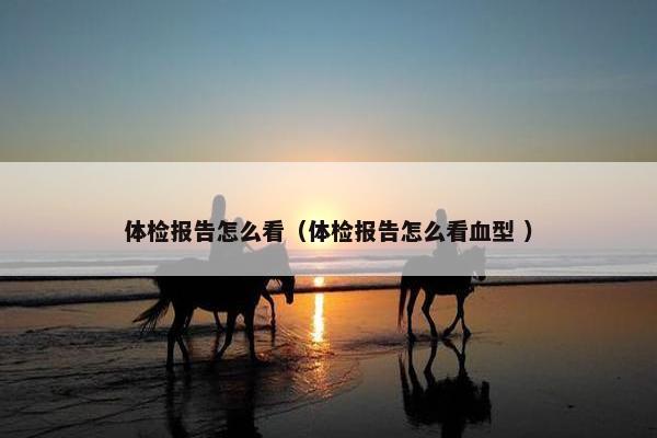 体检报告怎么看（体检报告怎么看血型 ）