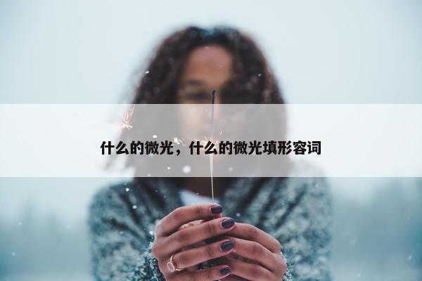 什么的微光，什么的微光填形容词