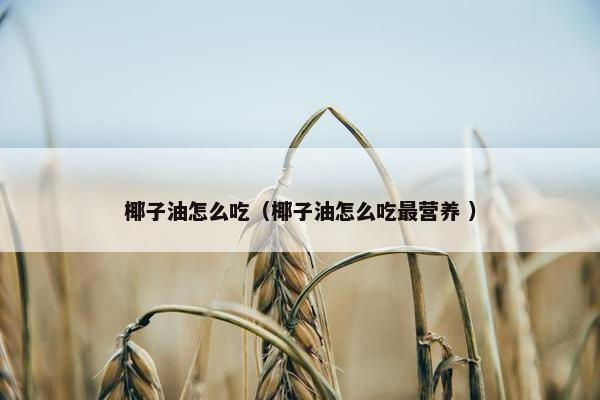 椰子油怎么吃（椰子油怎么吃最营养 ）