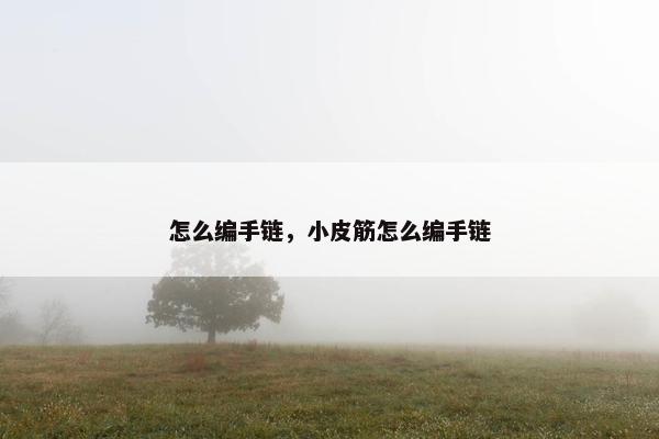 怎么编手链，小皮筋怎么编手链