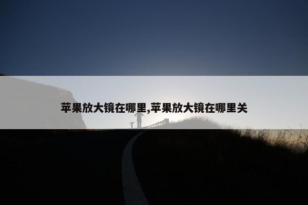 苹果放大镜在哪里,苹果放大镜在哪里关