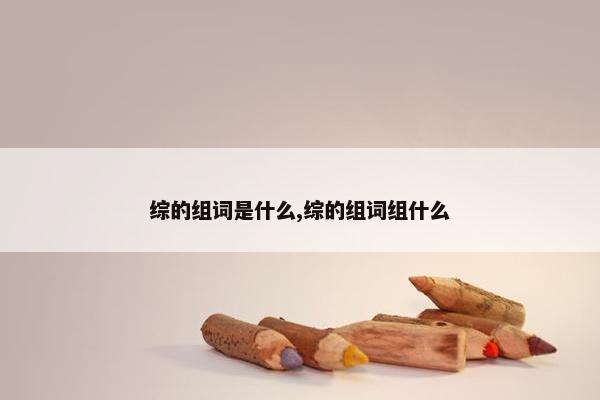 综的组词是什么,综的组词组什么