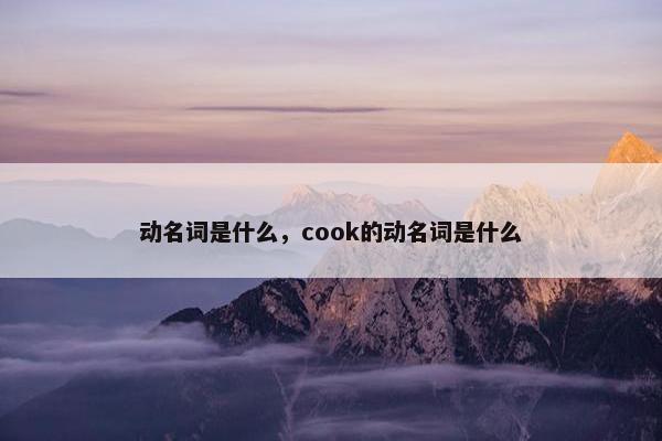 动名词是什么，cook的动名词是什么