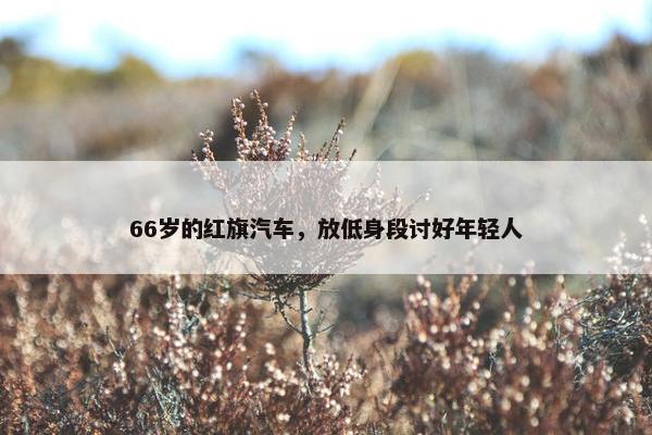 66岁的红旗汽车，放低身段讨好年轻人