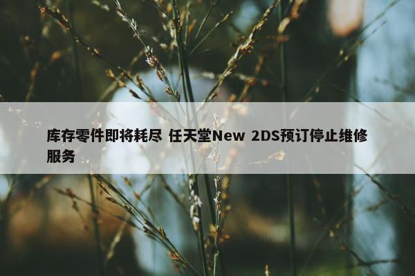 库存零件即将耗尽 任天堂New 2DS预订停止维修服务