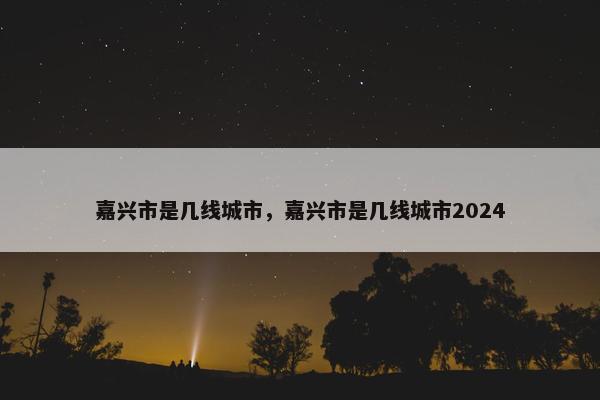 嘉兴市是几线城市，嘉兴市是几线城市2024