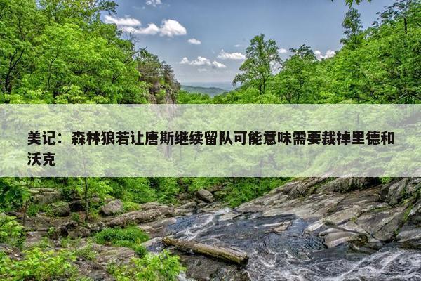 美记：森林狼若让唐斯继续留队可能意味需要裁掉里德和沃克