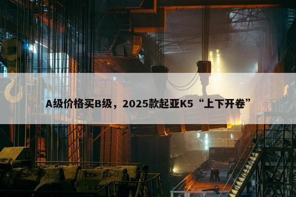 A级价格买B级，2025款起亚K5“上下开卷”