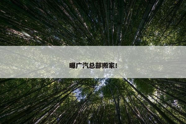 曝广汽总部搬家！