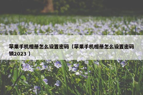 苹果手机相册怎么设置密码（苹果手机相册怎么设置密码锁2023 ）