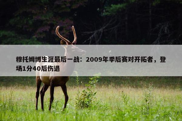 穆托姆博生涯最后一战：2009年季后赛对开拓者，登场1分40后伤退