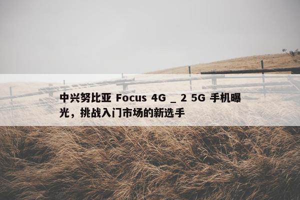 中兴努比亚 Focus 4G _ 2 5G 手机曝光，挑战入门市场的新选手