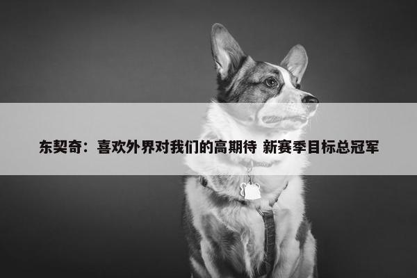 东契奇：喜欢外界对我们的高期待 新赛季目标总冠军