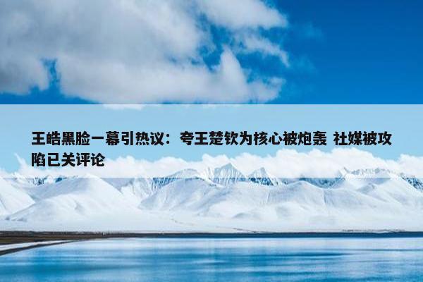 王皓黑脸一幕引热议：夸王楚钦为核心被炮轰 社媒被攻陷已关评论