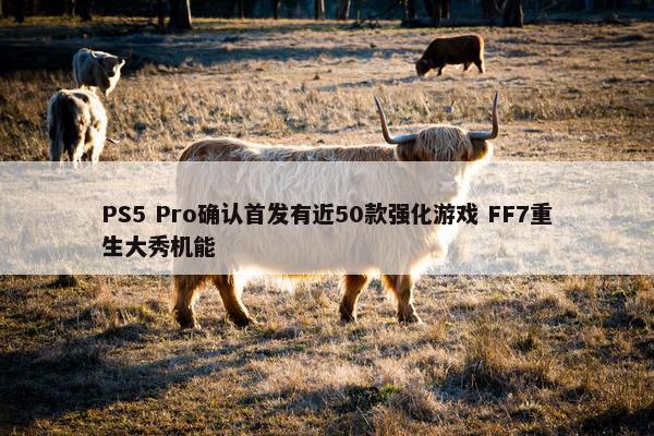 PS5 Pro确认首发有近50款强化游戏 FF7重生大秀机能