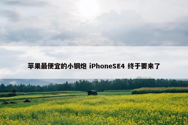 苹果最便宜的小钢炮 iPhoneSE4 终于要来了