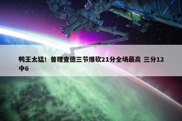 鸭王太猛！普理查德三节爆砍21分全场最高 三分12中6