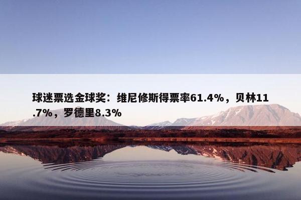 球迷票选金球奖：维尼修斯得票率61.4%，贝林11.7%，罗德里8.3%