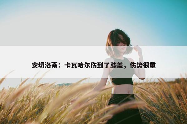 安切洛蒂：卡瓦哈尔伤到了膝盖，伤势很重