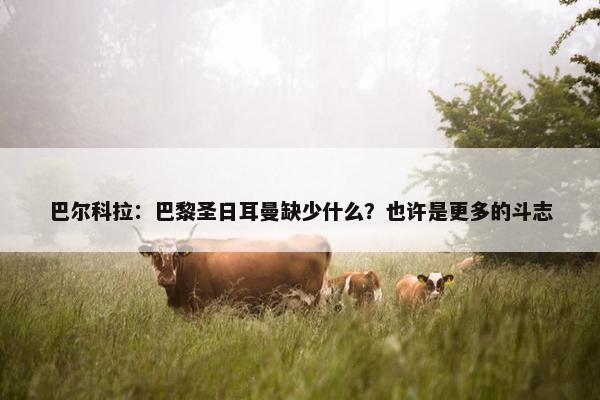 巴尔科拉：巴黎圣日耳曼缺少什么？也许是更多的斗志