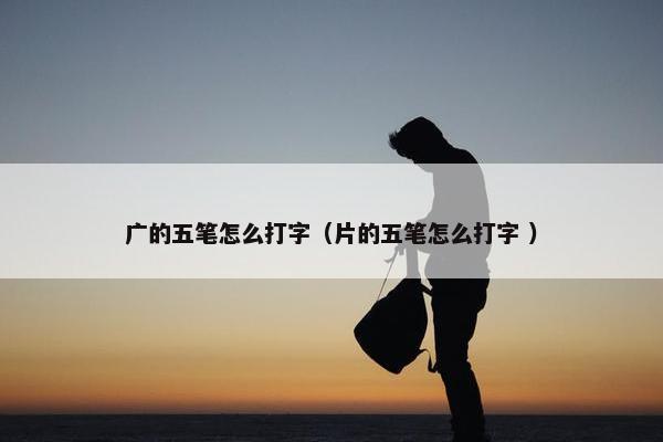 广的五笔怎么打字（片的五笔怎么打字 ）