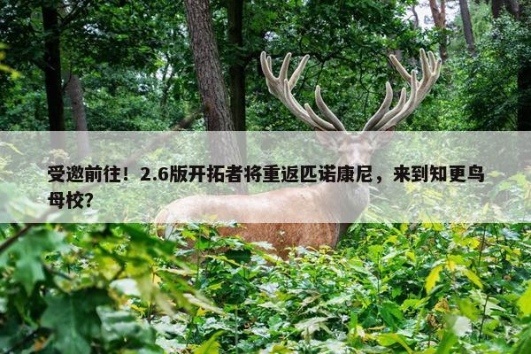 受邀前往！2.6版开拓者将重返匹诺康尼，来到知更鸟母校？