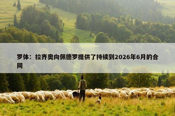 罗体：拉齐奥向佩德罗提供了持续到2026年6月的合同