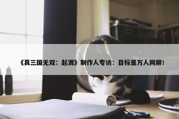 《真三国无双：起源》制作人专访：目标是万人同屏！