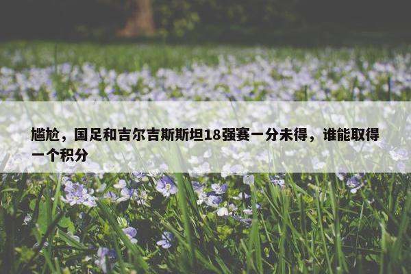 尴尬，国足和吉尔吉斯斯坦18强赛一分未得，谁能取得一个积分