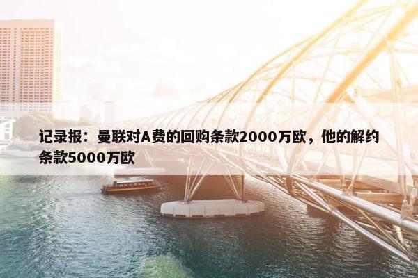 记录报：曼联对A费的回购条款2000万欧，他的解约条款5000万欧