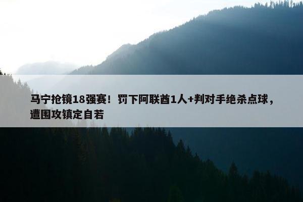 马宁抢镜18强赛！罚下阿联酋1人+判对手绝杀点球，遭围攻镇定自若