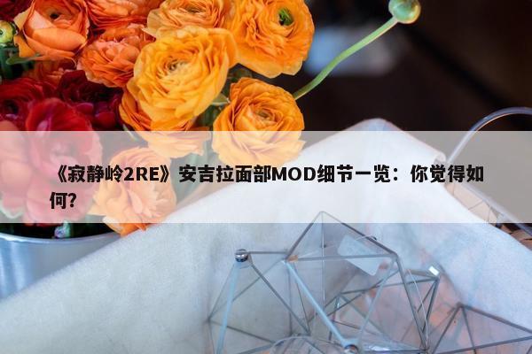 《寂静岭2RE》安吉拉面部MOD细节一览：你觉得如何？