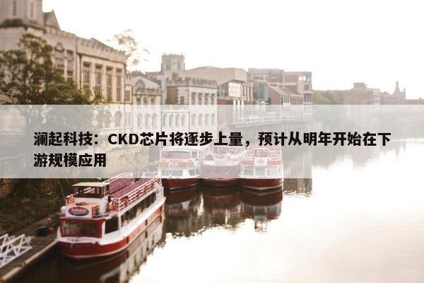 澜起科技：CKD芯片将逐步上量，预计从明年开始在下游规模应用